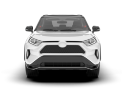 White SUV on transparent background. 3d rendering - illustration png