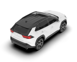 blanco suv en transparente antecedentes. 3d representación - ilustración png