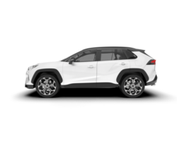 White SUV on transparent background. 3d rendering - illustration png