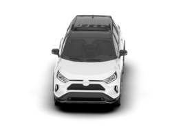 White SUV on transparent background. 3d rendering - illustration png