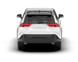 White SUV on transparent background. 3d rendering - illustration png