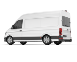 White van on transparent background. 3d rendering - illustration png