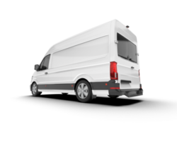 White van on transparent background. 3d rendering - illustration png