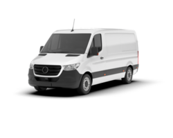 White van on transparent background. 3d rendering - illustration png