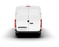 White van on transparent background. 3d rendering - illustration png