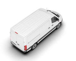 White van on transparent background. 3d rendering - illustration png