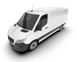 White van on transparent background. 3d rendering - illustration png