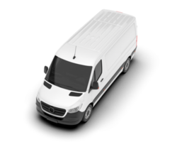 White van on transparent background. 3d rendering - illustration png