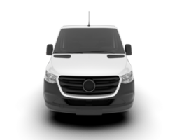 White van on transparent background. 3d rendering - illustration png