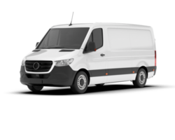 White van on transparent background. 3d rendering - illustration png