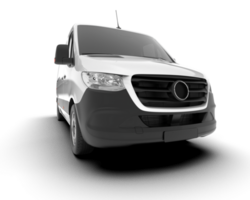 White van on transparent background. 3d rendering - illustration png