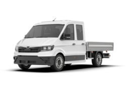 White van on transparent background. 3d rendering - illustration png