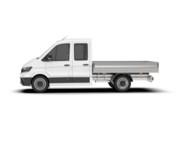 White van on transparent background. 3d rendering - illustration png