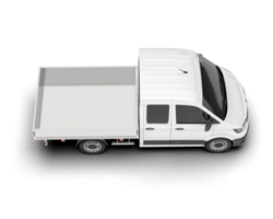 White van on transparent background. 3d rendering - illustration png