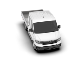 White van on transparent background. 3d rendering - illustration png