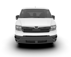 White van on transparent background. 3d rendering - illustration png