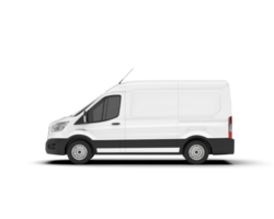 White van on transparent background. 3d rendering - illustration png