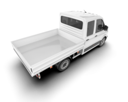 White van on transparent background. 3d rendering - illustration png