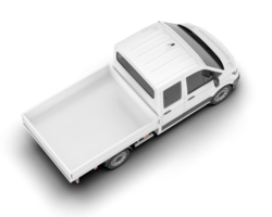 White van on transparent background. 3d rendering - illustration png