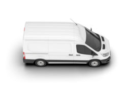 White van on transparent background. 3d rendering - illustration png