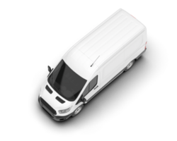 White van on transparent background. 3d rendering - illustration png