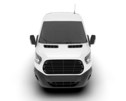 White van on transparent background. 3d rendering - illustration png