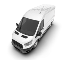 White van on transparent background. 3d rendering - illustration png