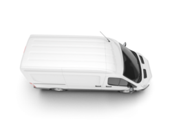 White van on transparent background. 3d rendering - illustration png