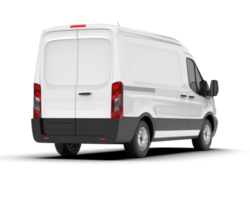 White van on transparent background. 3d rendering - illustration png