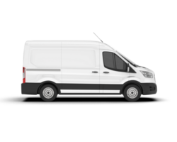 White van on transparent background. 3d rendering - illustration png