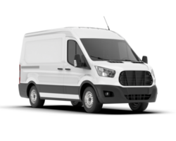 White van on transparent background. 3d rendering - illustration png