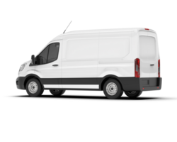 White van on transparent background. 3d rendering - illustration png