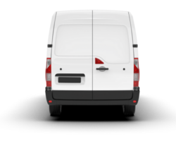 White van on transparent background. 3d rendering - illustration png