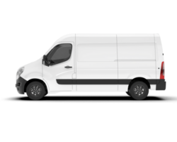 White van on transparent background. 3d rendering - illustration png