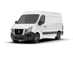 White van on transparent background. 3d rendering - illustration png