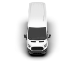 White van on transparent background. 3d rendering - illustration png