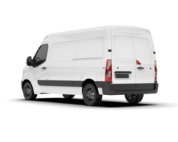 White van on transparent background. 3d rendering - illustration png