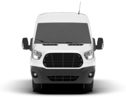 White van on transparent background. 3d rendering - illustration png