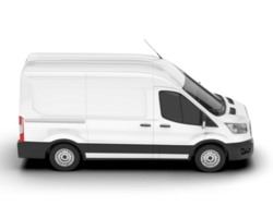 White van on transparent background. 3d rendering - illustration png