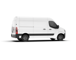 White van on transparent background. 3d rendering - illustration png