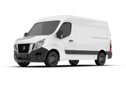 White van on transparent background. 3d rendering - illustration png