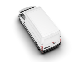 White van on transparent background. 3d rendering - illustration png