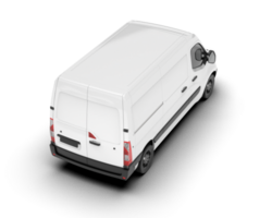 White van on transparent background. 3d rendering - illustration png