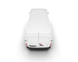 White van on transparent background. 3d rendering - illustration png