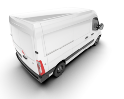 White van on transparent background. 3d rendering - illustration png