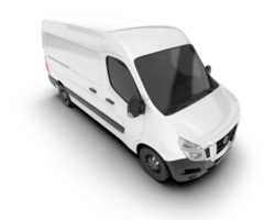 White van on transparent background. 3d rendering - illustration png