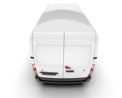 White van on transparent background. 3d rendering - illustration png