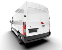 White van on transparent background. 3d rendering - illustration png