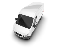 White van on transparent background. 3d rendering - illustration png