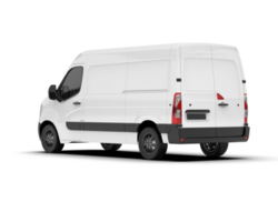 White van on transparent background. 3d rendering - illustration png